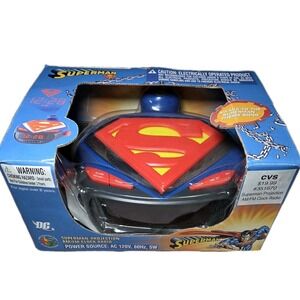 Vtg Superman Projection AM/FM Clock Radio Alarm Clock DC Comics Kids Station NIB